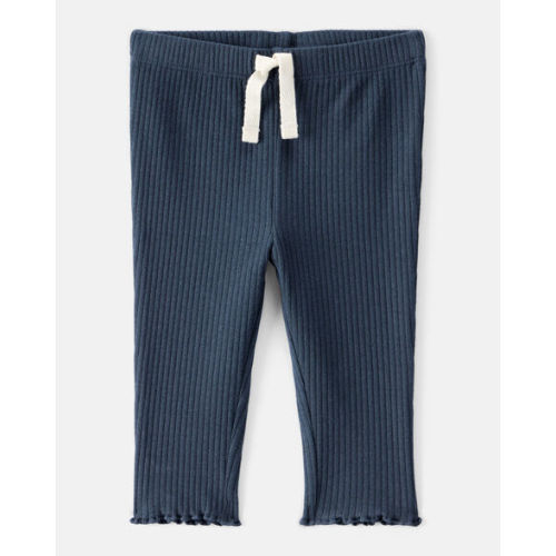 Baby Girl Cotton Pull-On Pants - Navy Blue - Carter's | Carter's