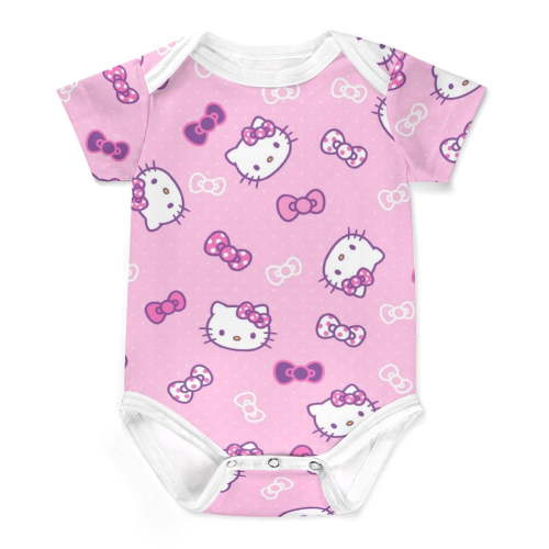 Hello Kitty Baby Bodysuit Boy Girl Clothes Soft Newborn Infant Outfit Short Sleeve Romper