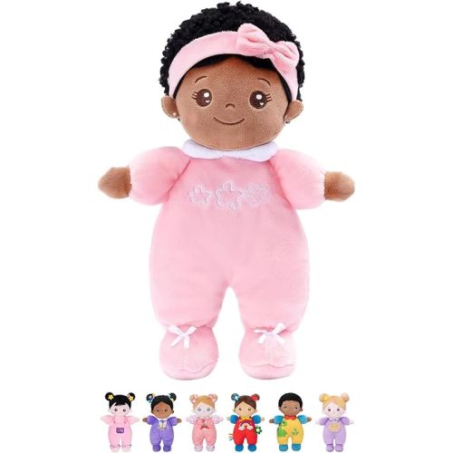 OUOZZZ 10" Black Baby Doll - 1 Year Old Girl Birthday Gifts First African American Baby Dolls for Toddler Girl Toys, Snuggle Buddy for Infants