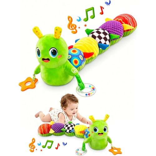 GoGonova Musical Caterpillar Baby Toy, Sensory Development Toy 0-12 Months