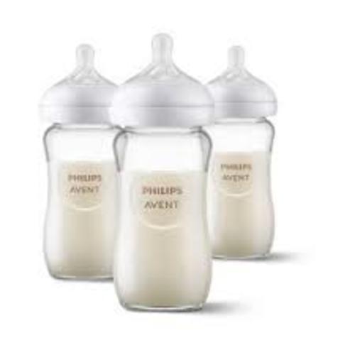Philips Avent 3pk Glass Natural Baby Bottle With Natural Response Nipple - Clear - 8oz Pharmaceutical-grade glass bottles, plus the nipple releases milk when baby actively drinks. - Google Search