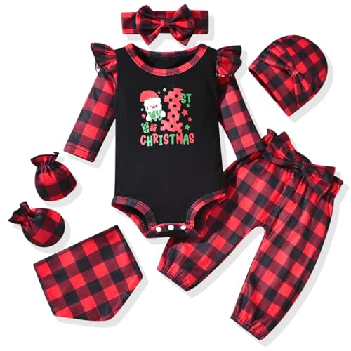 Aalizzwell Baby Girl Long Sleeve Floral Fall Winter Outfit