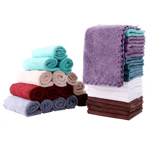 Amazon.com : CORAL DOCK Baby Washcloths, Newborn Essentials Super Absorbent Baby Wipes, Gentle on Sensitive Skin for New Born Face, Baby Registry as Shower for Girls and Boys, Multicolor, 9x9 Inch (Pack of 32) : Baby