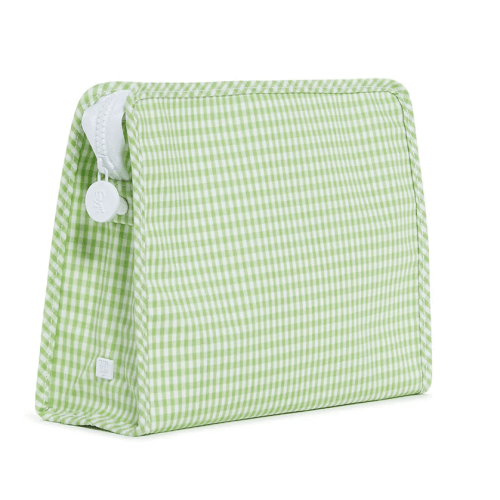 TRVL Roadie Large Zip Pouch - Gingham Leaf
