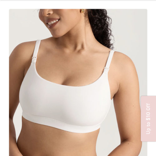 Cotton Scoop Neck Nursing Bralette