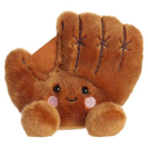 Aurora Mini Tag Baseball Glove Palm Pals Adorable Stuffed Animal Brown 5"