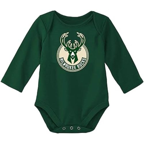 Outerstuff NBA Newborn & Infants 0-24 Months Official Primary Logo Long Sleeve Bodysuit Creeper Romper