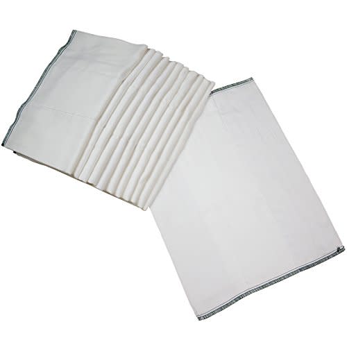 OsoCozy Prefold Cloth Diapers (1 Doz) - Soft, Absorbent, Durable - 100% Cotton