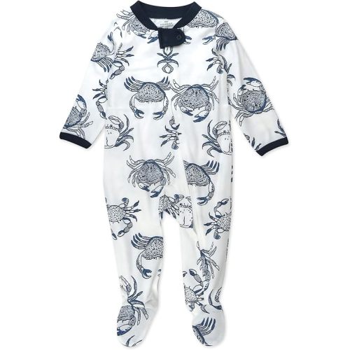 HonestBaby Sleep & Play Footed One-piece Pajama Sleeper 100% Organic Cotton, Baby Boys