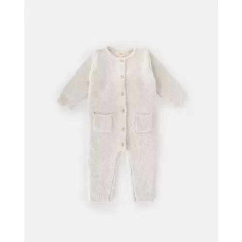 Brands We Love Long Sleeve Jumpsuit Fuzzy - Ecru by Janie and Jack