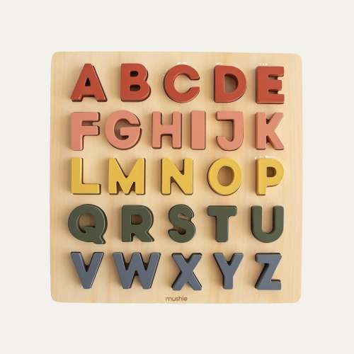 Wooden Alphabet Puzzle – The Clean Bean Market
