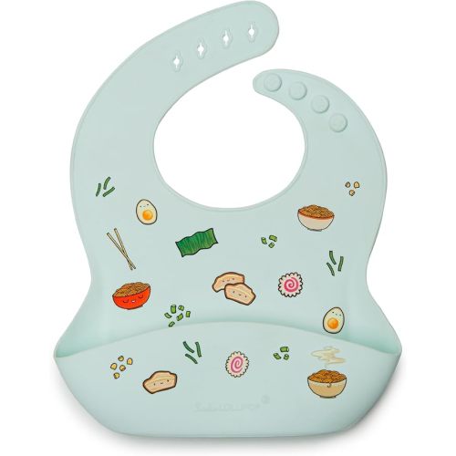 Loulou Lollipop Soft, Waterproof Silicone Feeding Bib for Babies and Toddlers