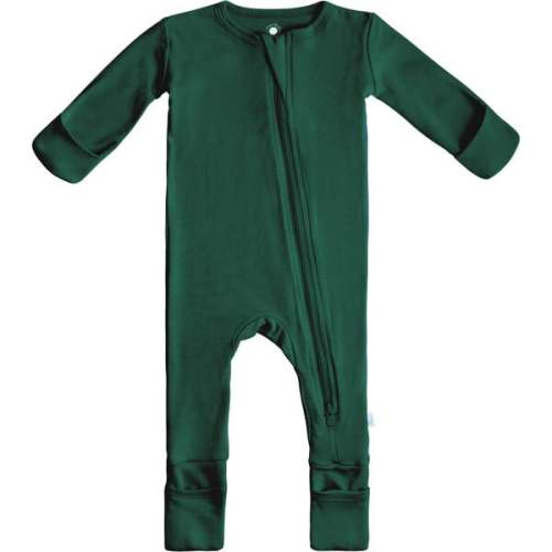 Baby Bamboo Pajamas w/ DreamCuffs®, Forest Green - Dreamland Baby | Maisonette