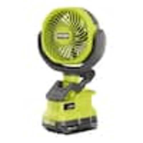 RYOBI ONE+ 18V Cordless 4 in. Clamp Fan Kit with Compact Battery and Charger PCF02K