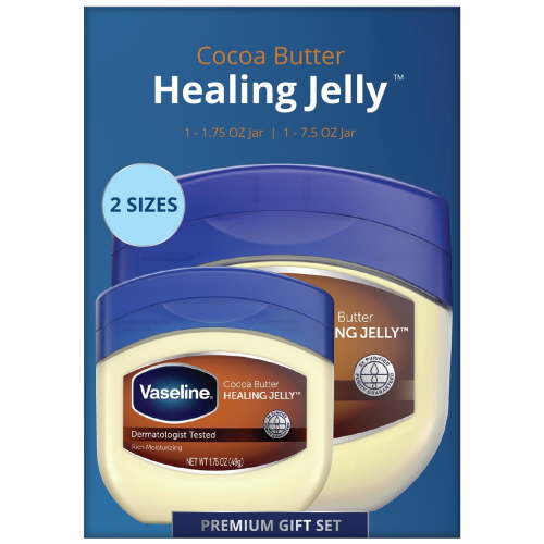 Vaseline Petroleum Jelly, Cocoa Butter, 7.5 Ounce [With Bonus 1.7 Ounce] (Pack of 2)