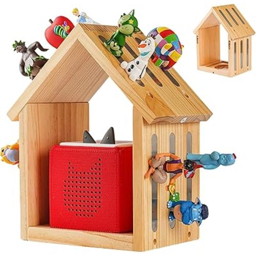 for Tonies Storage Rack,Shelf magneticWooden,Compatible withToniesbox 1 and Toniesbox 2 Tonies for 12-43Figurines Collection,Kids roomtonies Box Shelf(House Shape)