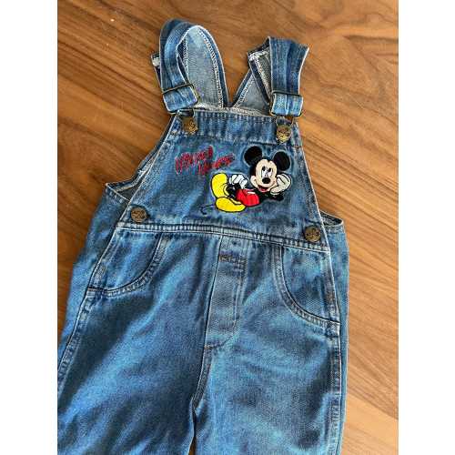 Vintage denim micky mouse overalls - size 2