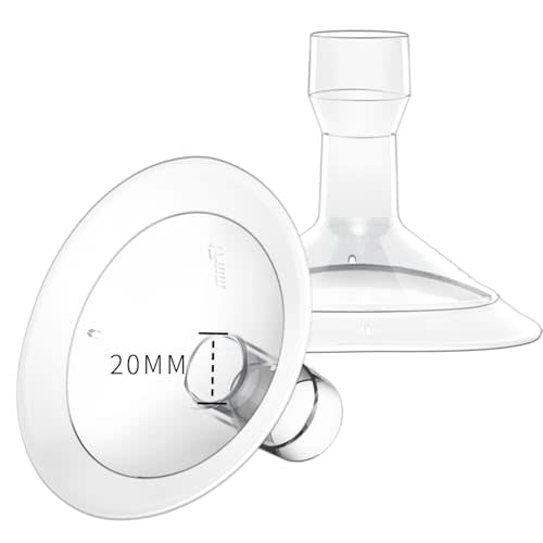 MOOMentaneous 20mm Oval Flanges Breast Pump Parts Compatible with Medela Breast Pumps PersonalFit, Maxflow, Freestyle Flex Swing Maxi Connector