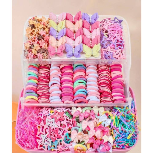 940pcs/Set Pink Dopamine Cute Hair Accessories Set, Includes Butterfly, Star Hair Clips, Colorful Hair Ties, Bow Headbands - Suitable For Girls, Can Be Worn For Daily School, Party Events, Fits Vintage, Sweet, Preppy Styles | SHEIN USA
