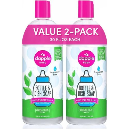 Dapple Baby - Fragrance-Free Bottle & Dish Soap Refill - 30 fl oz (2 Pk)