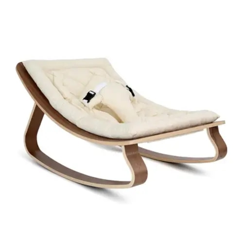 Charlie Crane LEVO Baby Rocker - Walnut - Organic Milk