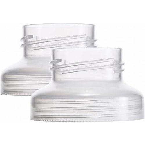 Boon Nursh Wide Neck Breast Pump Adaptor - Works with Spectra and Avent Breast Pumps - Compatible Nursh Bottles - Breastfeeding and Bottle-Feeding Essentials - 2 Count (Pack of 2)