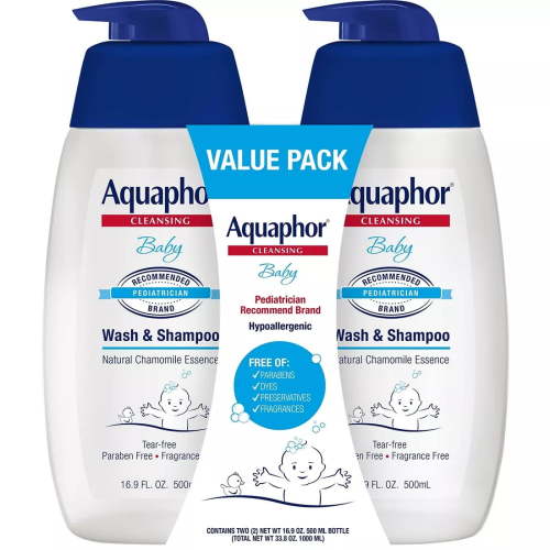 Aquaphor Baby Wash & Shampoo Value Pack, 2 pk. /16.9 fl. oz.