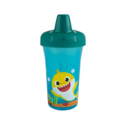 The First Years 9oz Plastic Baby Shark Sippy Bin Cup: BPA-Free, Spillproof Drinkware with Lid