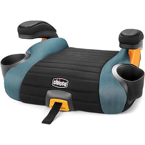 Chicco GoFit Plus Backless Booster Car Seat with Latch Attachment and Quick-Release Latch Removal, Travel Booster Seat for Car, Portable Car Booster Seat for Children 40-110 lbs. | Stream/Blue