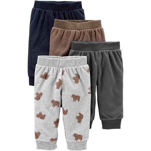 Simple Joys by Carter's Baby Boys' Fleece Pants, Pack of 4