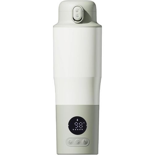 Portable Bottle Warmer for Travel – 15oz 316 Stainless Steel, 16000mAh Battery, Fast Heating & Precise Temp Control, Car Cup Fit, Long Battery Life, Perfect for Outdoor or On-The-Go Moms