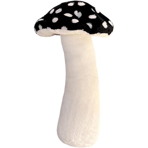 Hofun4U Mushroom Plush Pillow - 39 inch Mushroom Shaped Stuffed Long Pillow - Mushroom Stuffed Pillow - Christmas Birthday Choice Sofa Home Decoration (Black)