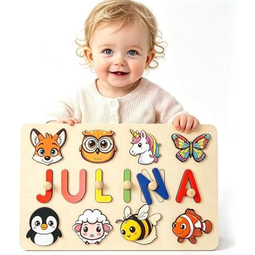 Personalized Wooden Name Puzzle for Toddlers