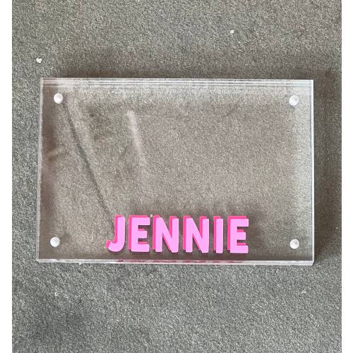 Personalized Shadow Monogram Acrylic Picture Frame (two sizes!)