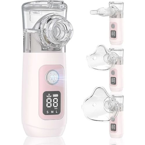 Smart Digital Display Portable Nebulizer for Adults and Kids, Portable - Rechargeable for Travel and Home Use-NE07-0519-A5