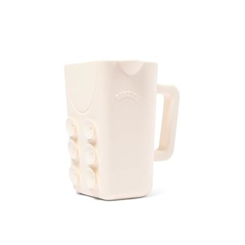 Rinzee® Baby Bath Cup with Suctions - BPA Free, 100% Food Grade Silicone Rinse Cup, Clutter-Free Tub Area, Kids Learning Tool, Sticks to Tiles, Drains Water Upside Down- patent pending