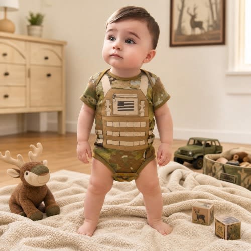 Multicam Flak Jacket Camo Baby Bodysuit