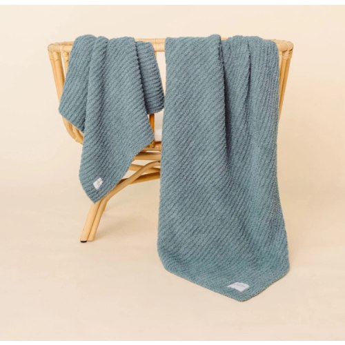 Chenille Blanket - Ocean Blue - Small