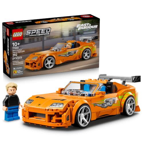 LEGO Speed Champions The Fast and The Furious Toyota Supra MK4 77260 | Building Toy for Boys & Girls, Ages 10+, Toy Car from Movie w/ Minifigure, Display or Pretend Play, 292 pieces, Gift for Fans