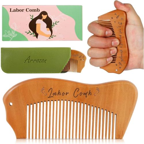 Arrozon Birthing Comb for Labor and Delivery - Wooden Comb for Pregnancy Contractions and Pain Relief