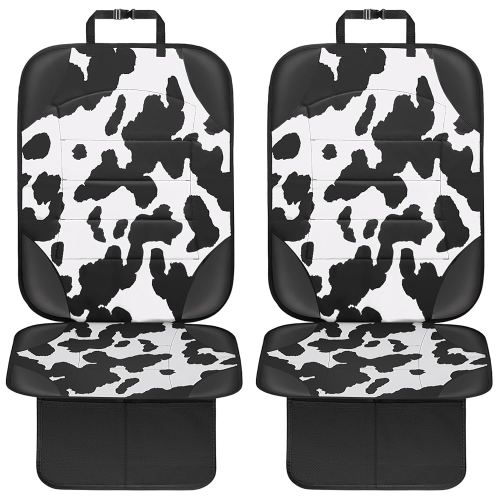 Siivton Car Seat Protector for Child Car Seat,Waterproof Car Seat Cover with Thick Padding, Non-Slip Backing, Protects Fabric & Leather Seats, 2 Mesh Storage Pockets(2 Pack)