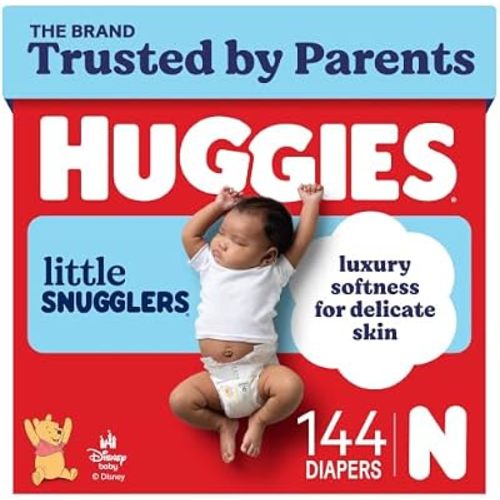 Huggies Little Snugglers Newborn Diapers, 144 Count