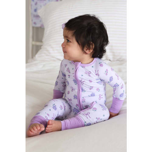 Ribbon & Roses Convertible Zip Romper | Purple