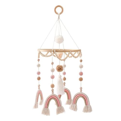Baby Crib Mobile for Boys Girls, Boho Crib Mobile, Gender Neutral Hand
