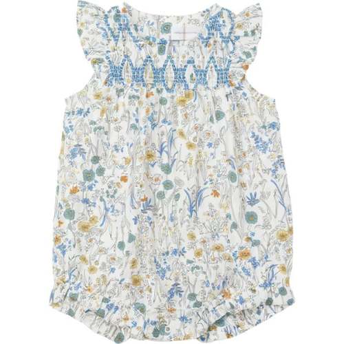 Floral Woven Bubble Blue - Charlotte & George | Maisonette