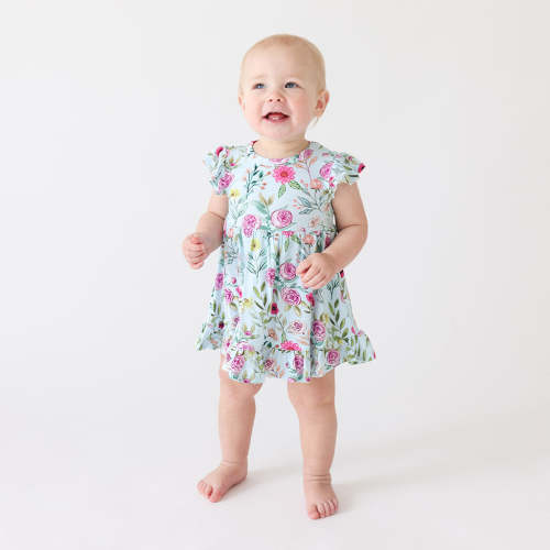 Tasha Ruffled Twirl Bodysuit Dress