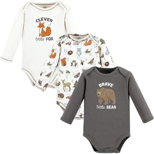 Touched by Nature Unisex Baby Organic Cotton Long-Sleeve Bodysuits