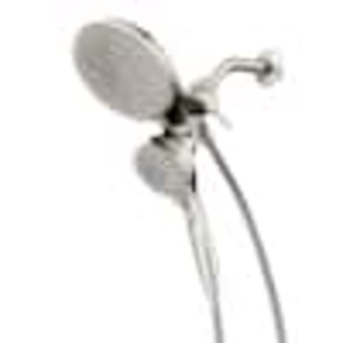 MOEN Attract with Magnetix 6-Spray Pattern, 1.75 GPM 6.75 in. Wall Mount Dual Shower Heads in Spot Resist Brushed Nickel 26008SRN