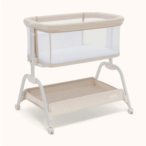 HARPPA Cuddly Lite | 2-in-1 Baby Bassinet & Bedside Sleeper for Newborns with Anti-Reflux Mattress | Adjustable Height, Attaches to Bed, CPSC Certified, Tool-Free Setup & Portable Wheels | Safe Co-Sleeping, Compact Design for Small Spaces, Ideal for Newbo
