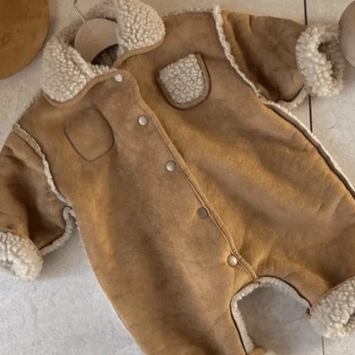 Collared Plush Jumpsuit